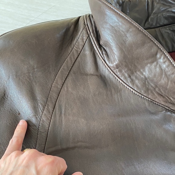 Danier Women’s Vintage Dark Brown Leather Coat Long Boho Casual western - Picture 17 of 17